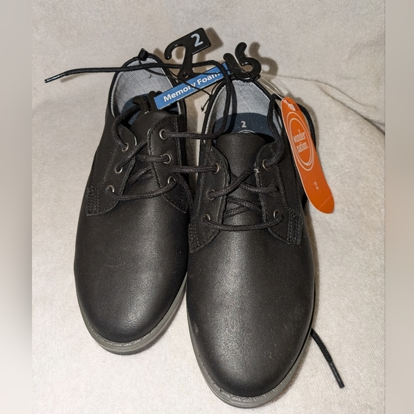 Wonder Nation KidsBlack Memory Foam Shoes Size 2 - Picture 1 of 7